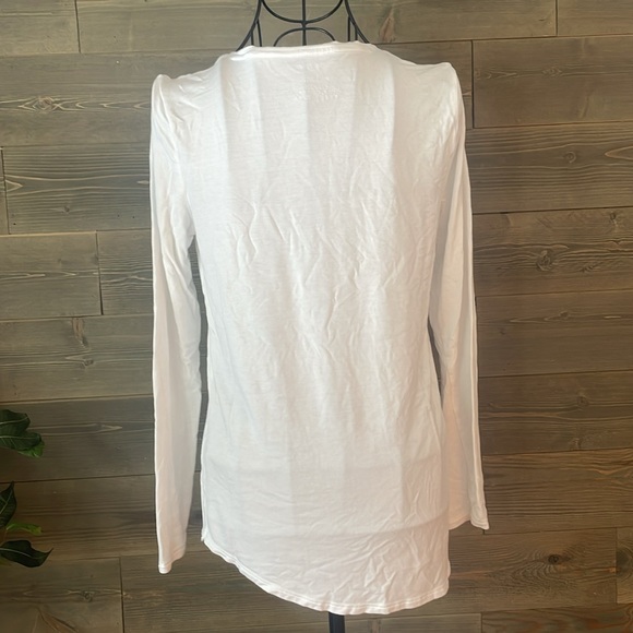 Apt 9 classic long sleeve white crewneck tee - Picture 2 of 3